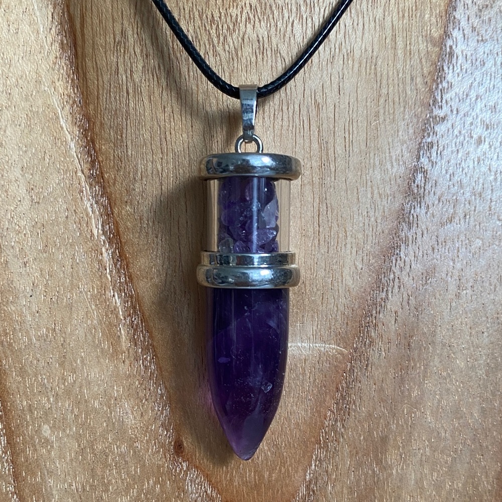 Amethyst Crystal Necklace – Calming Energy